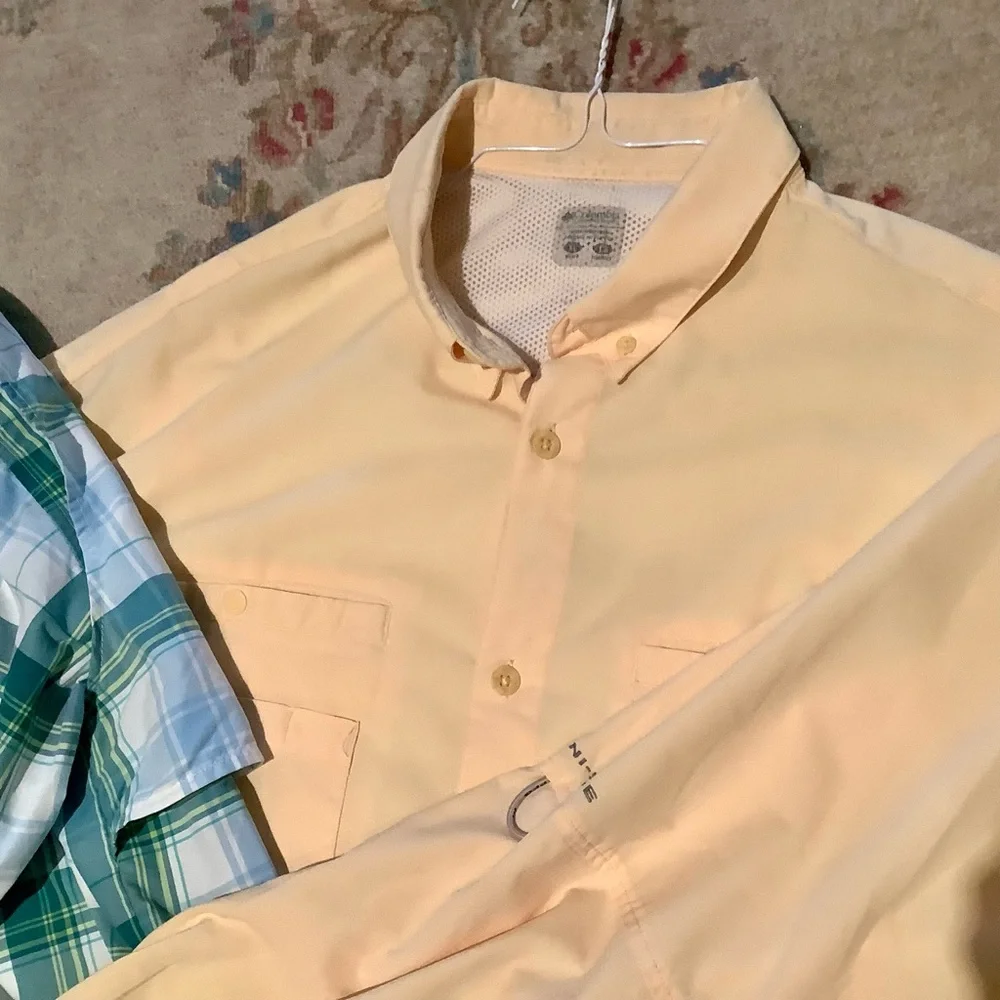 Pair of Columbia PFG (performance fishing gear) Long Sleeve Shirts Sz XL/TG